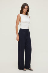 Dynamite Website Shop | Alex Airflow Wide Leg Pants Navy