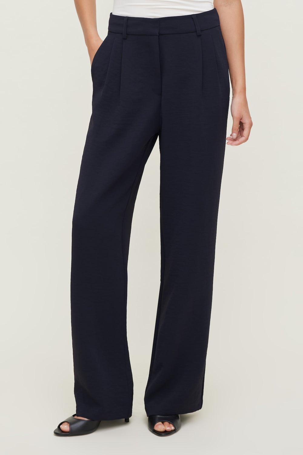 Dynamite Website Shop | Alex Airflow Wide Leg Pants Navy