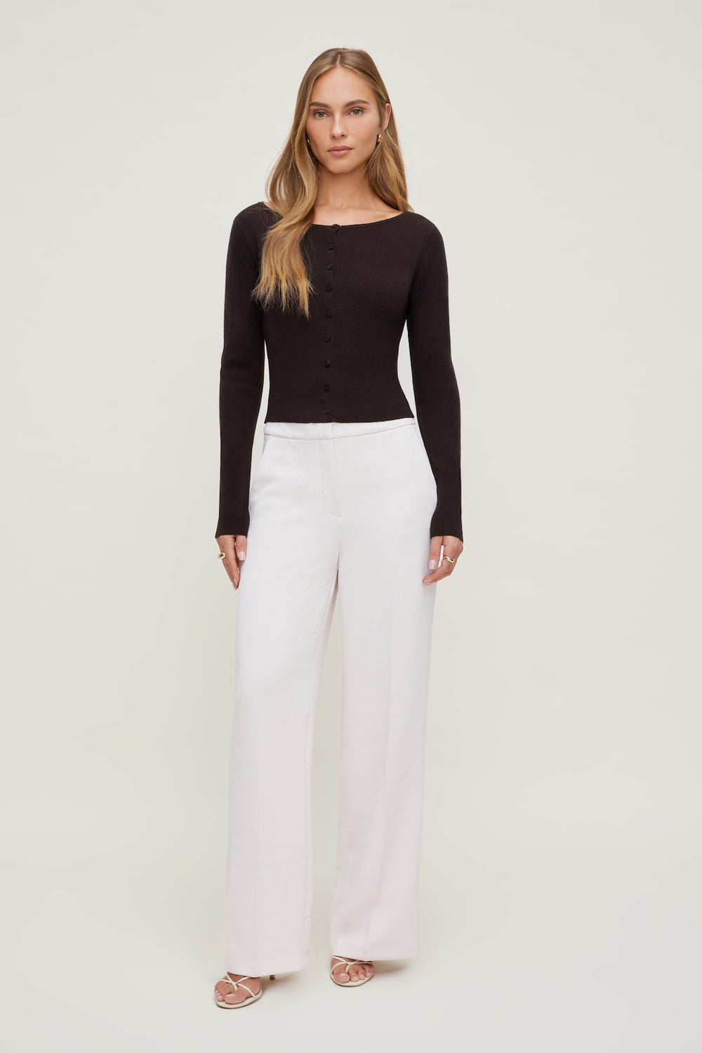 Dynamite Outlets | Yasmin Airflow Straight Leg Pants Beige