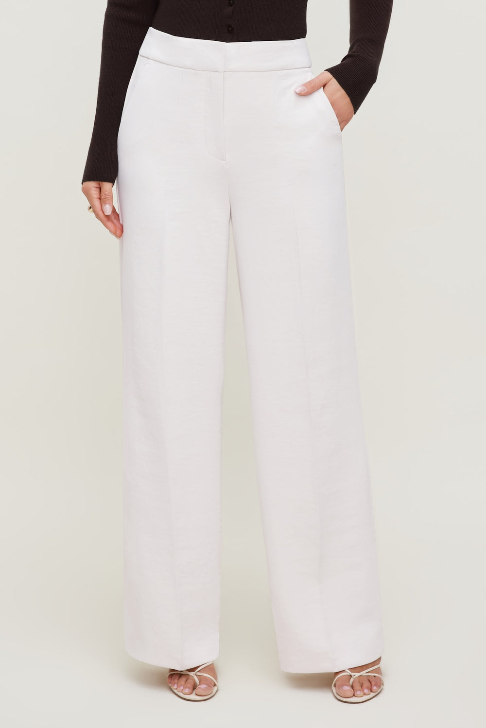 Dynamite Outlets | Yasmin Airflow Straight Leg Pants Beige