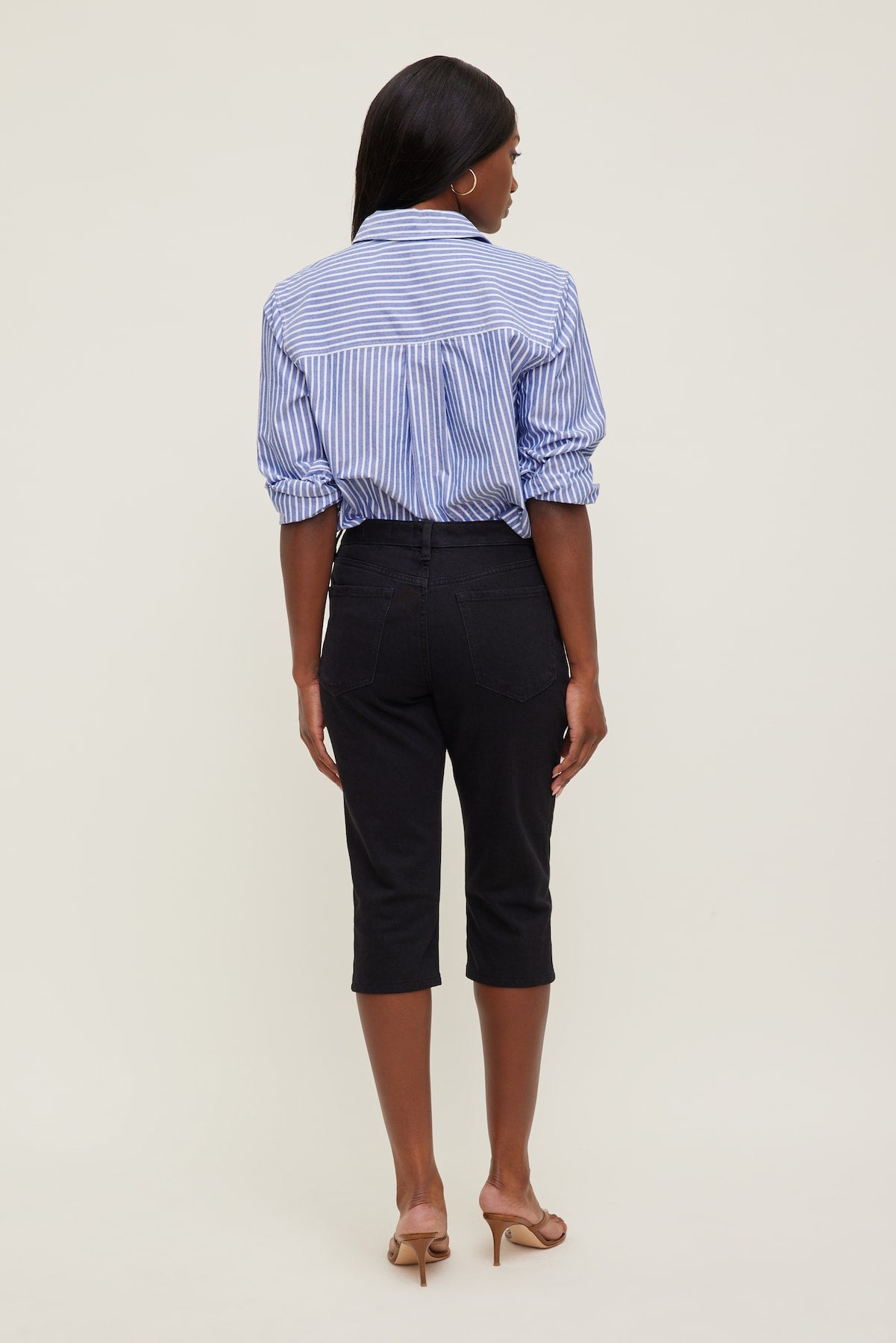 Dynamite On Sale | Stretch High Rise Slim Capri Jeans Blue