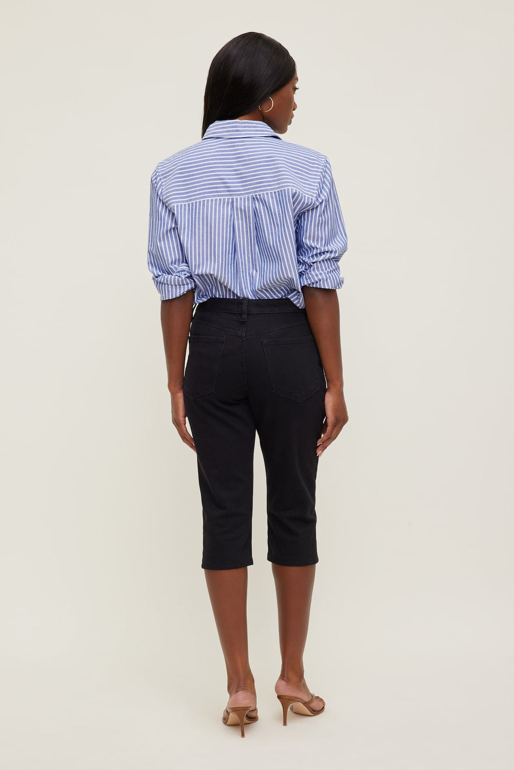Dynamite On Sale | Stretch High Rise Slim Capri Jeans Blue