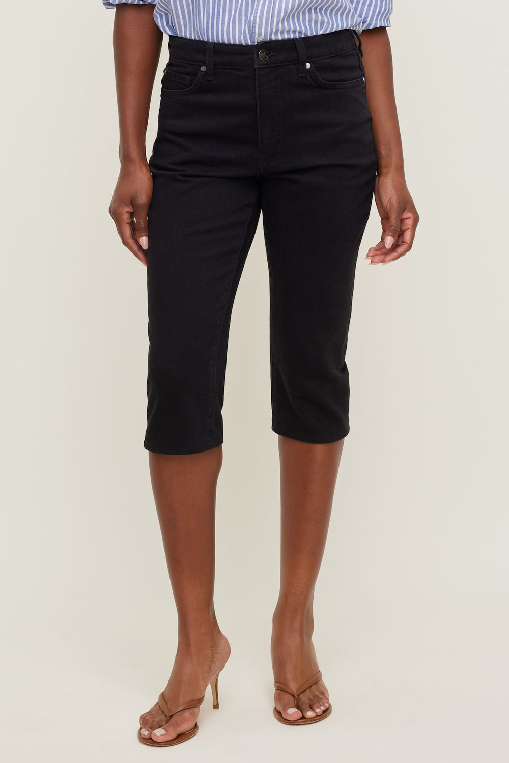 Dynamite On Sale | Stretch High Rise Slim Capri Jeans Blue