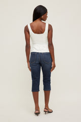 Dynamite Online | Stretch High Rise Slim Capri Jeans Blue