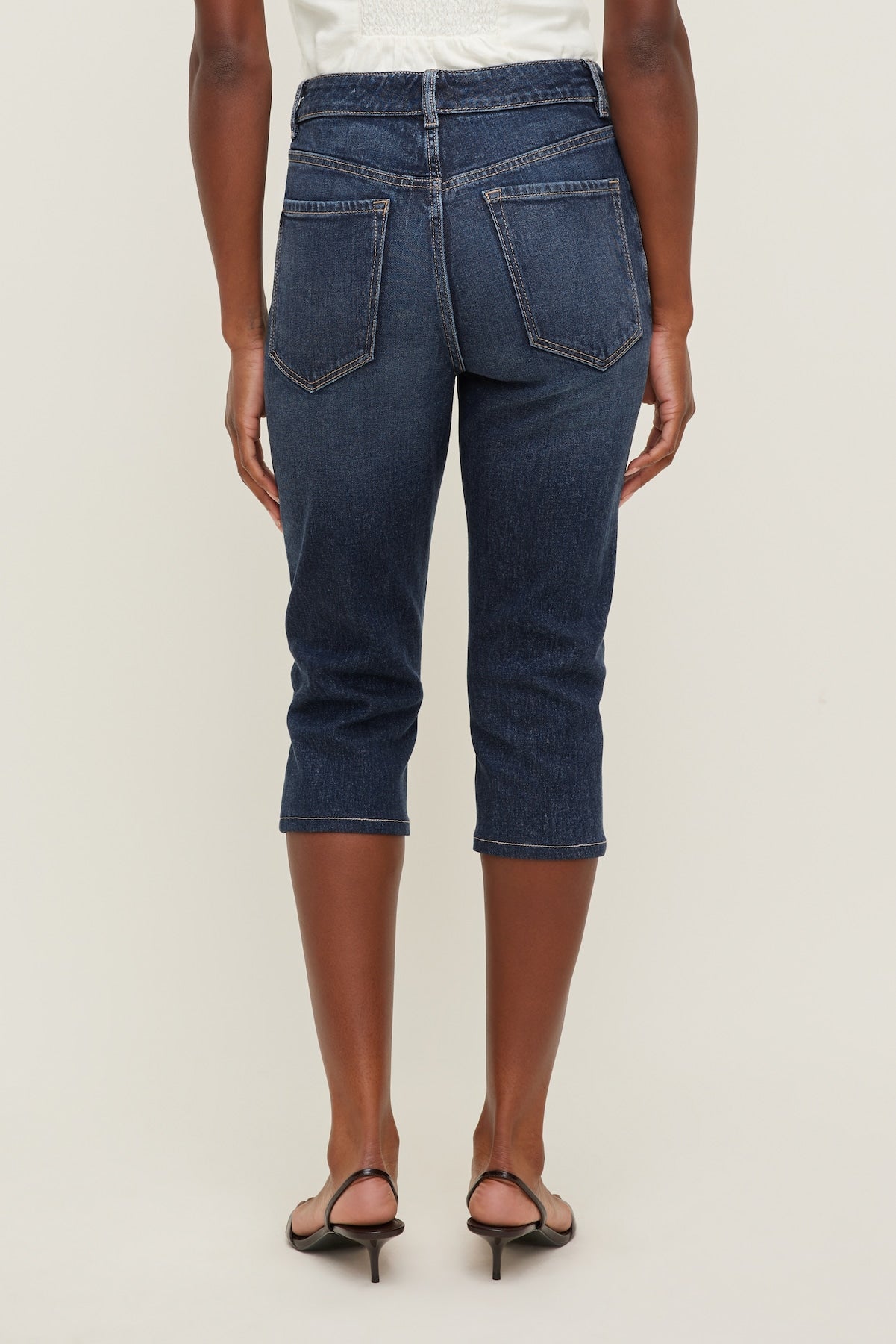 Dynamite Online | Stretch High Rise Slim Capri Jeans Blue