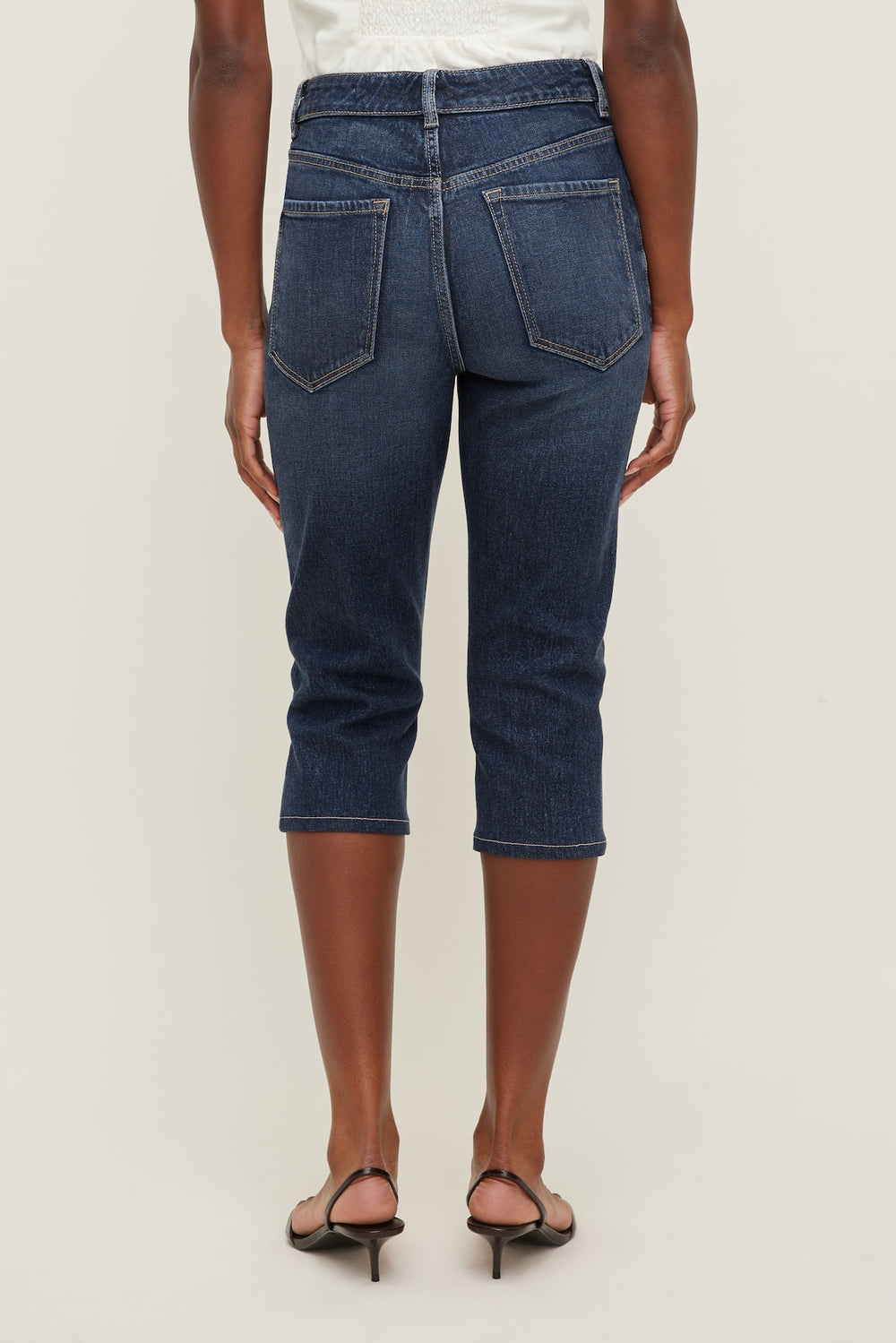 Dynamite Online | Stretch High Rise Slim Capri Jeans Blue