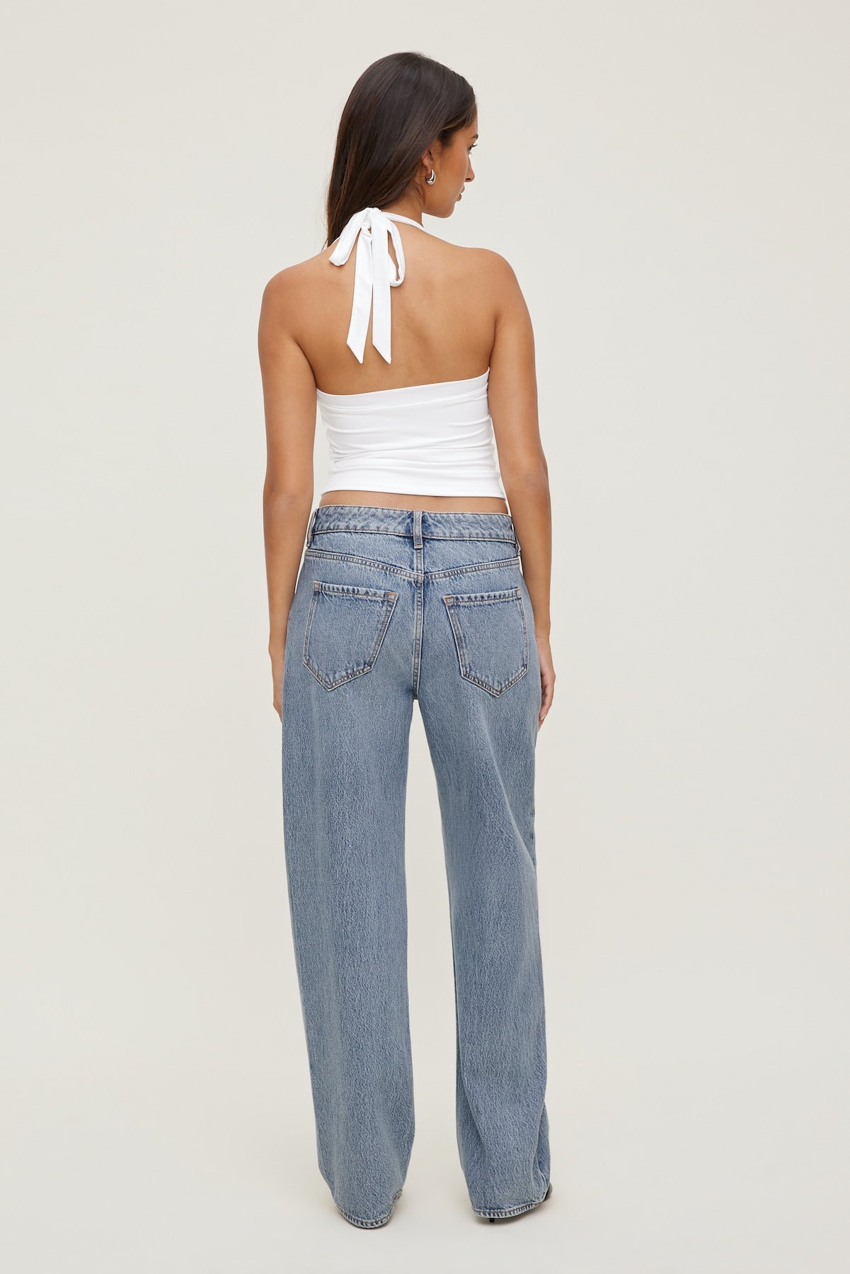 Dynamite Discount | Mika Mid Rise Relaxed Straight Leg Jeans Blue
