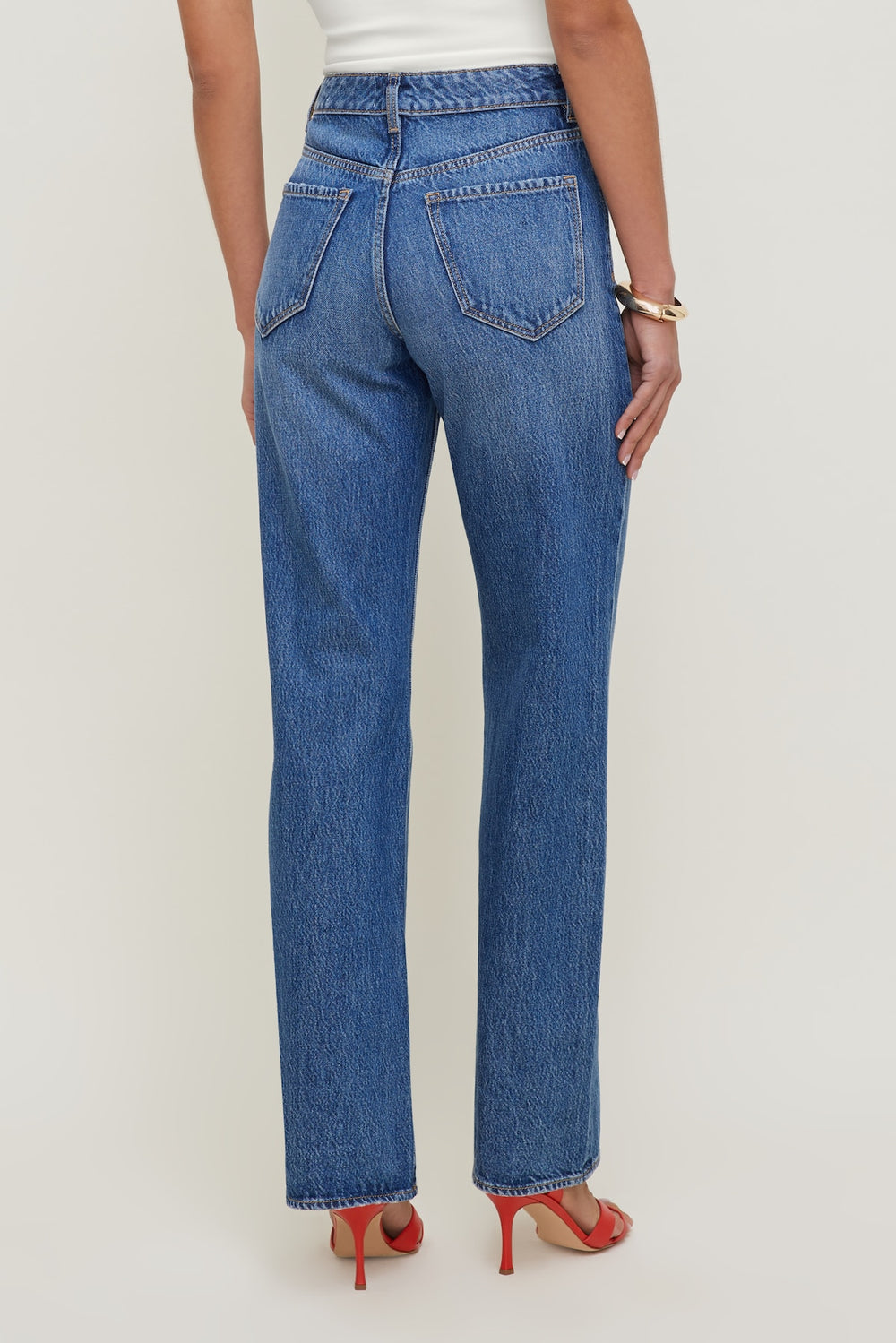 Dynamite Outlet | Heidi High Rise Wide Leg Jeans Blue