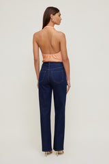 Dynamite Store | Heidi Stretch High Rise Wide Leg Jeans Blue