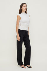 Dynamite Website Shop | Mika Mid Rise Relaxed Straight Leg Jeans Black