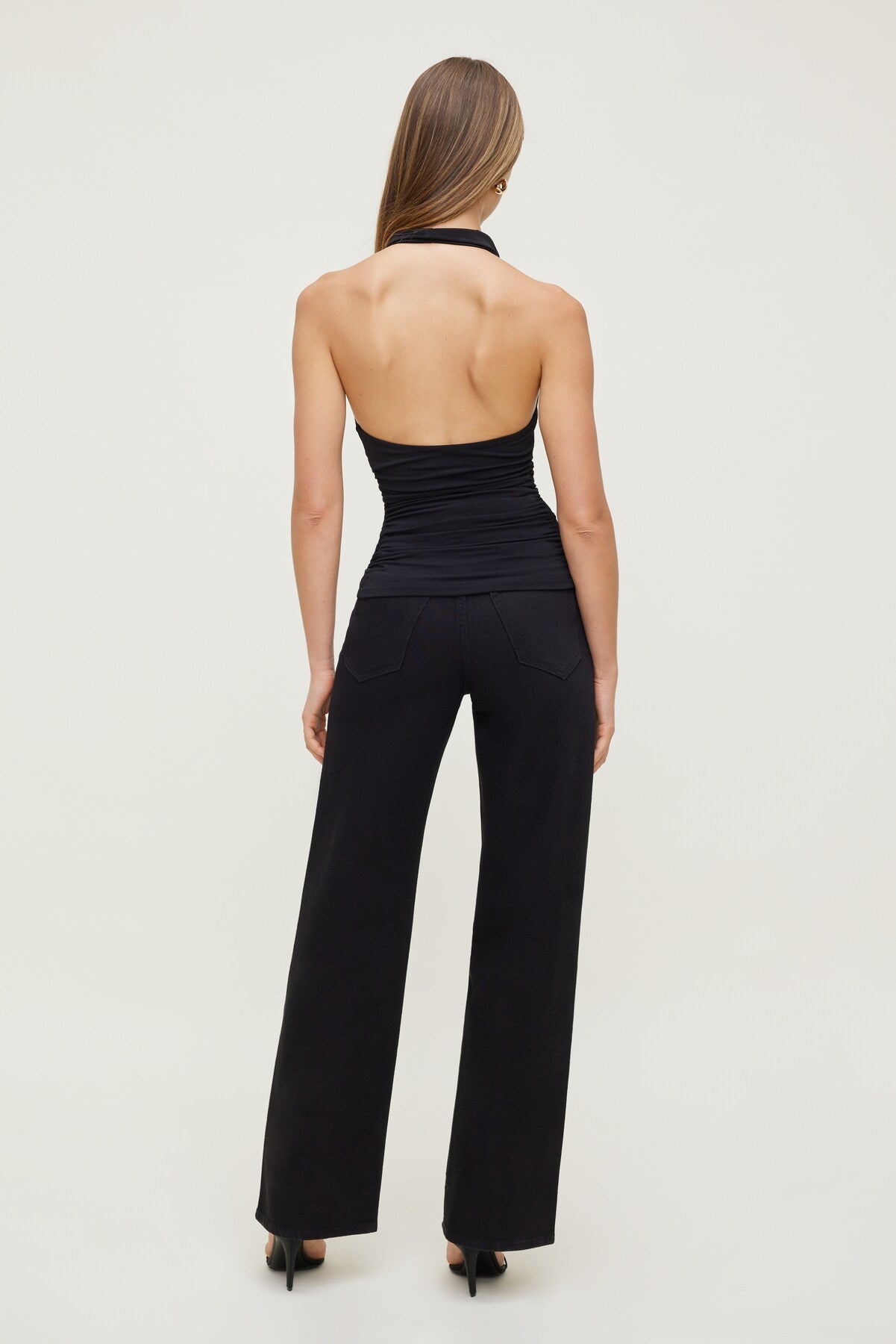 Dynamite Outlets | Heidi High Rise Wide Leg Jeans Black