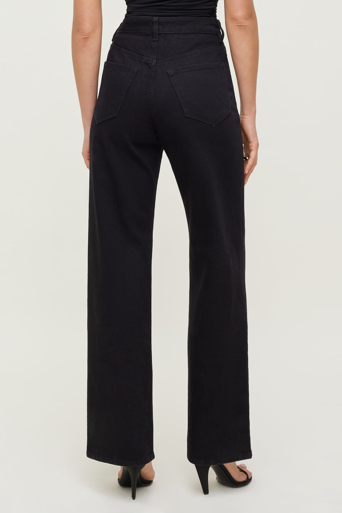 Dynamite Outlets | Heidi High Rise Wide Leg Jeans Black