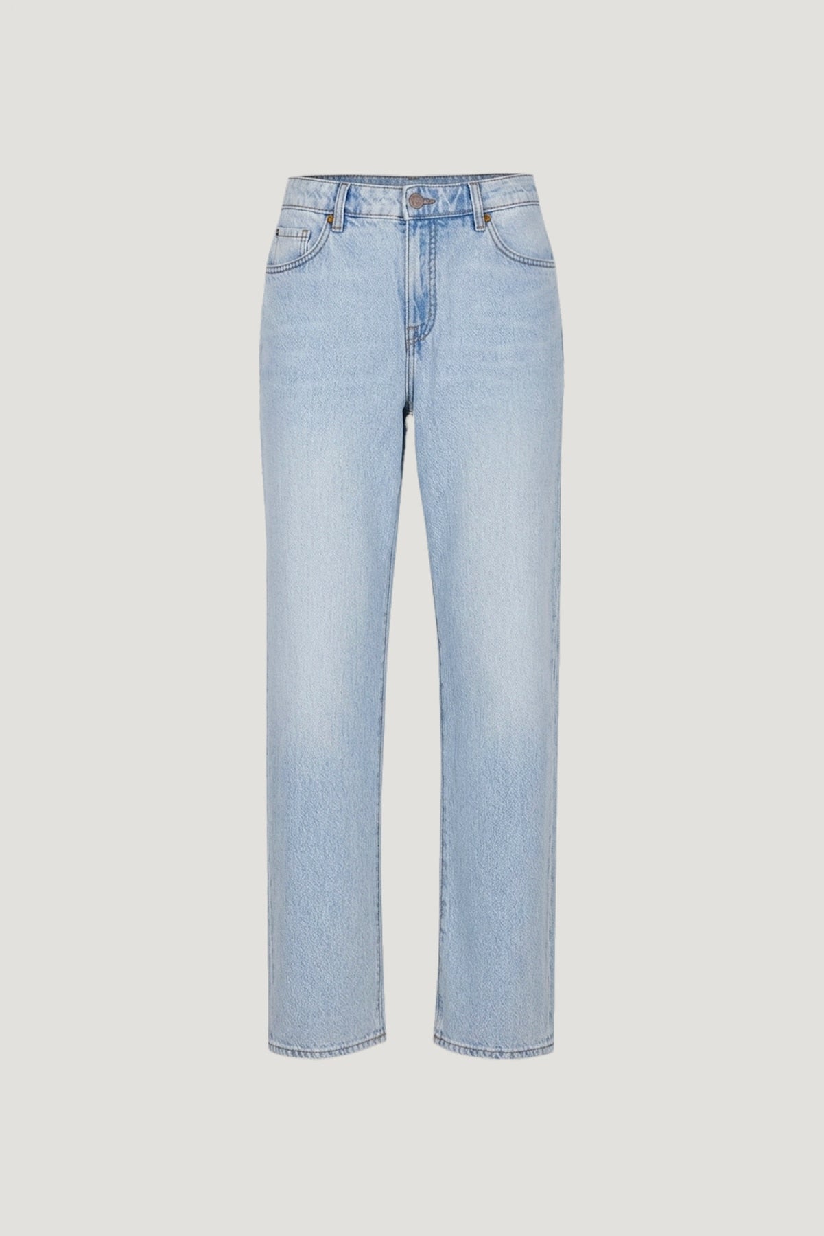 Dynamite US | Mika Mid Rise Relaxed Straight Leg Jeans Blue
