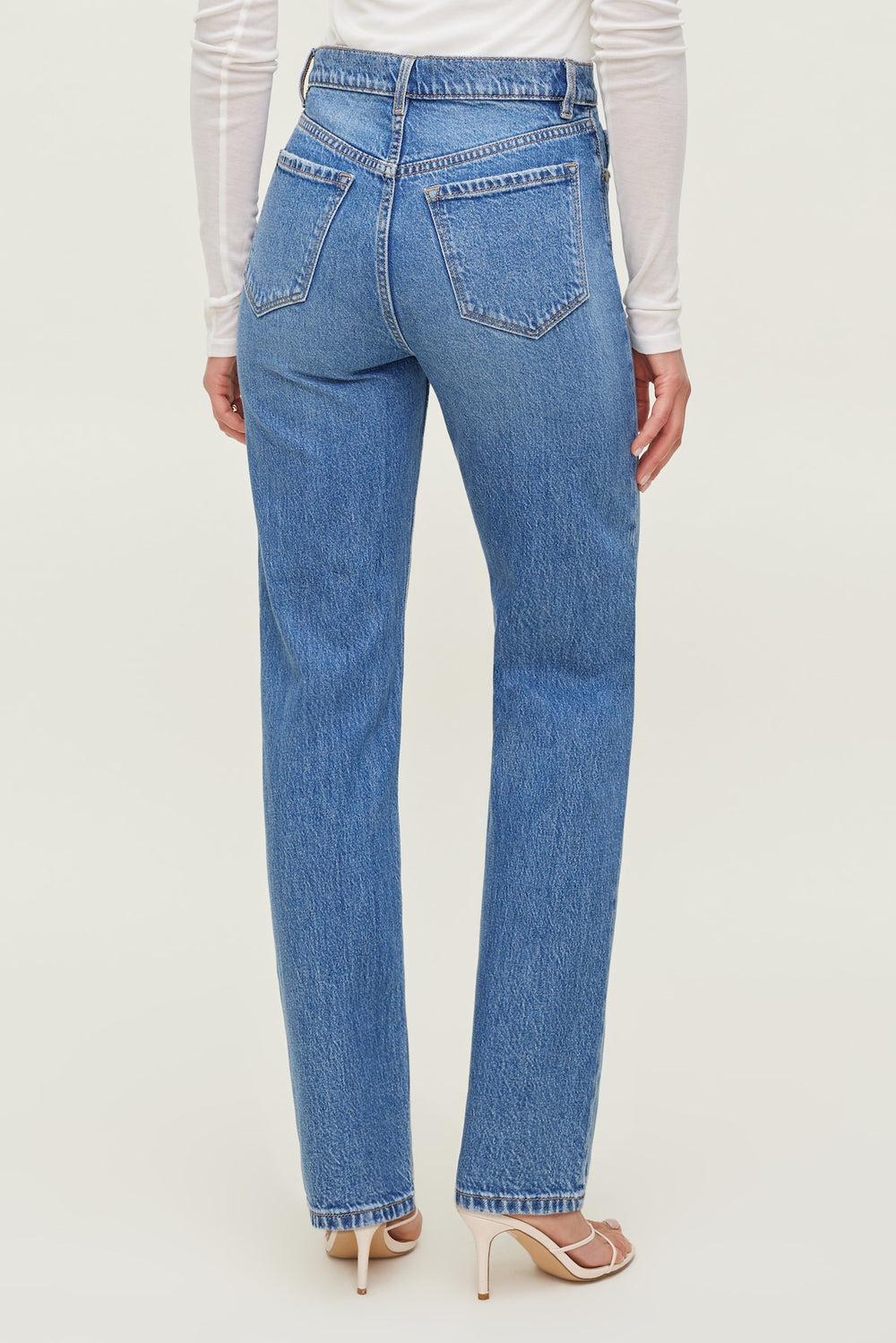 Dynamite Online | Olivia High Rise Straight Leg Jeans Blue