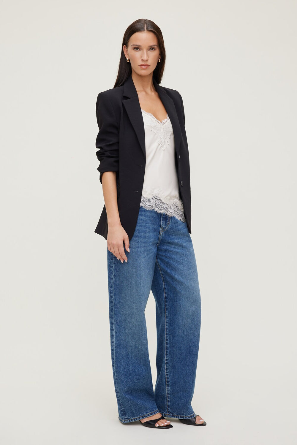 Dynamite Outlet | Rowan Mid Rise Baggy Wide Leg Jeans Blue