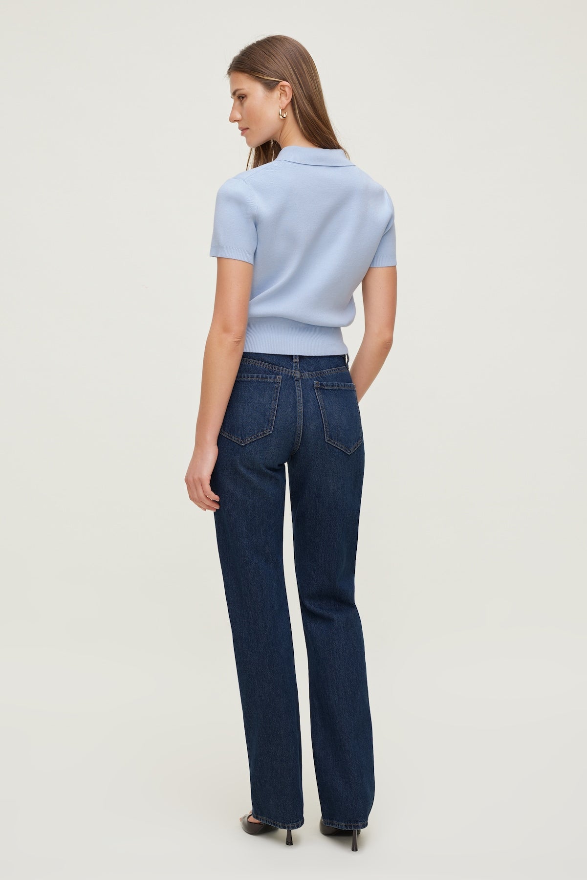 Dynamite Store | Cara High Rise Straight Leg Jeans Blue