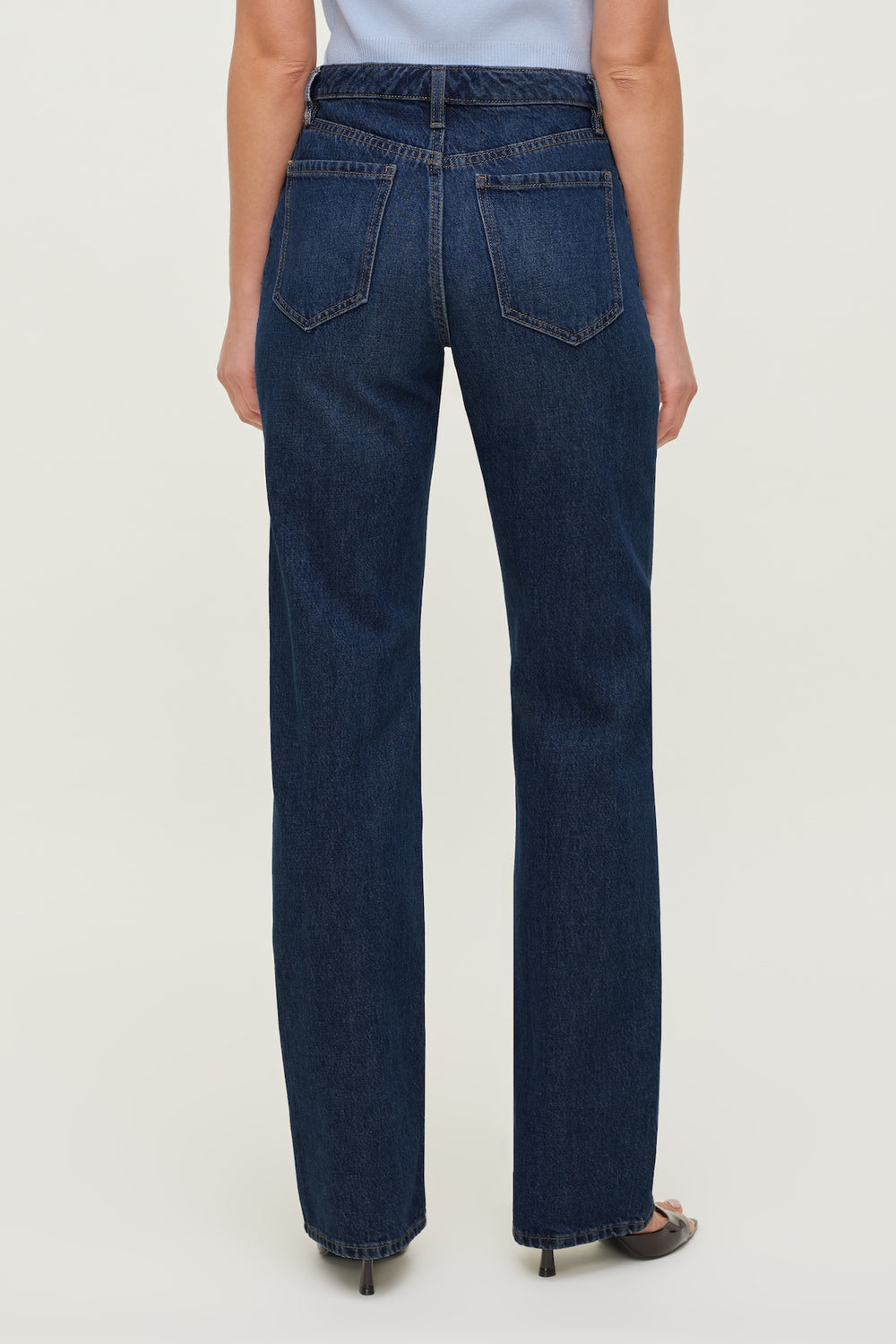 Dynamite Store | Cara High Rise Straight Leg Jeans Blue