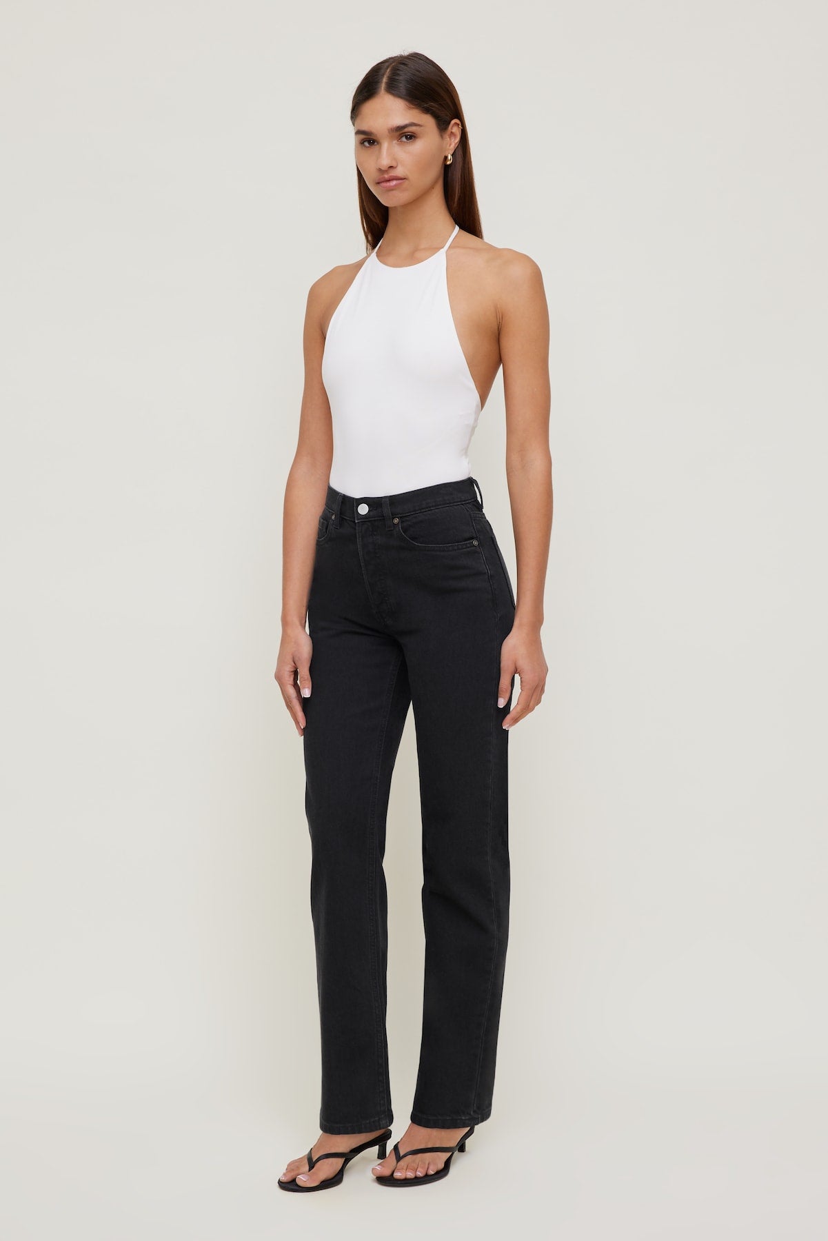 Dynamite Website Shop | Olivia High Rise Straight Leg Jeans Black