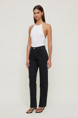 Dynamite Website Shop | Olivia High Rise Straight Leg Jeans Black