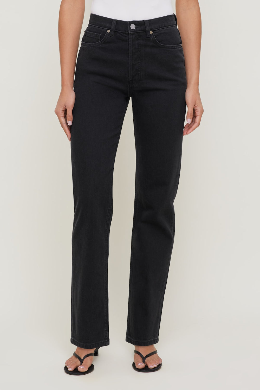 Dynamite Website Shop | Olivia High Rise Straight Leg Jeans Black