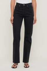 Dynamite Website Shop | Olivia High Rise Straight Leg Jeans Black