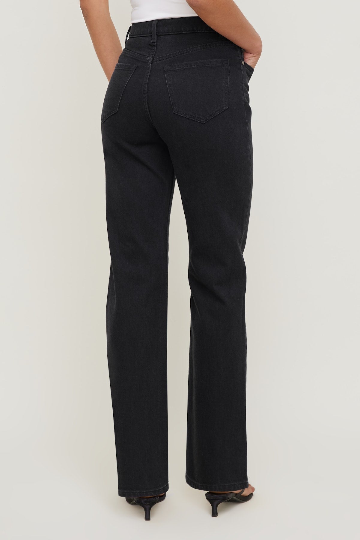 Dynamite Website Shop | Olivia High Rise Straight Leg Jeans Black