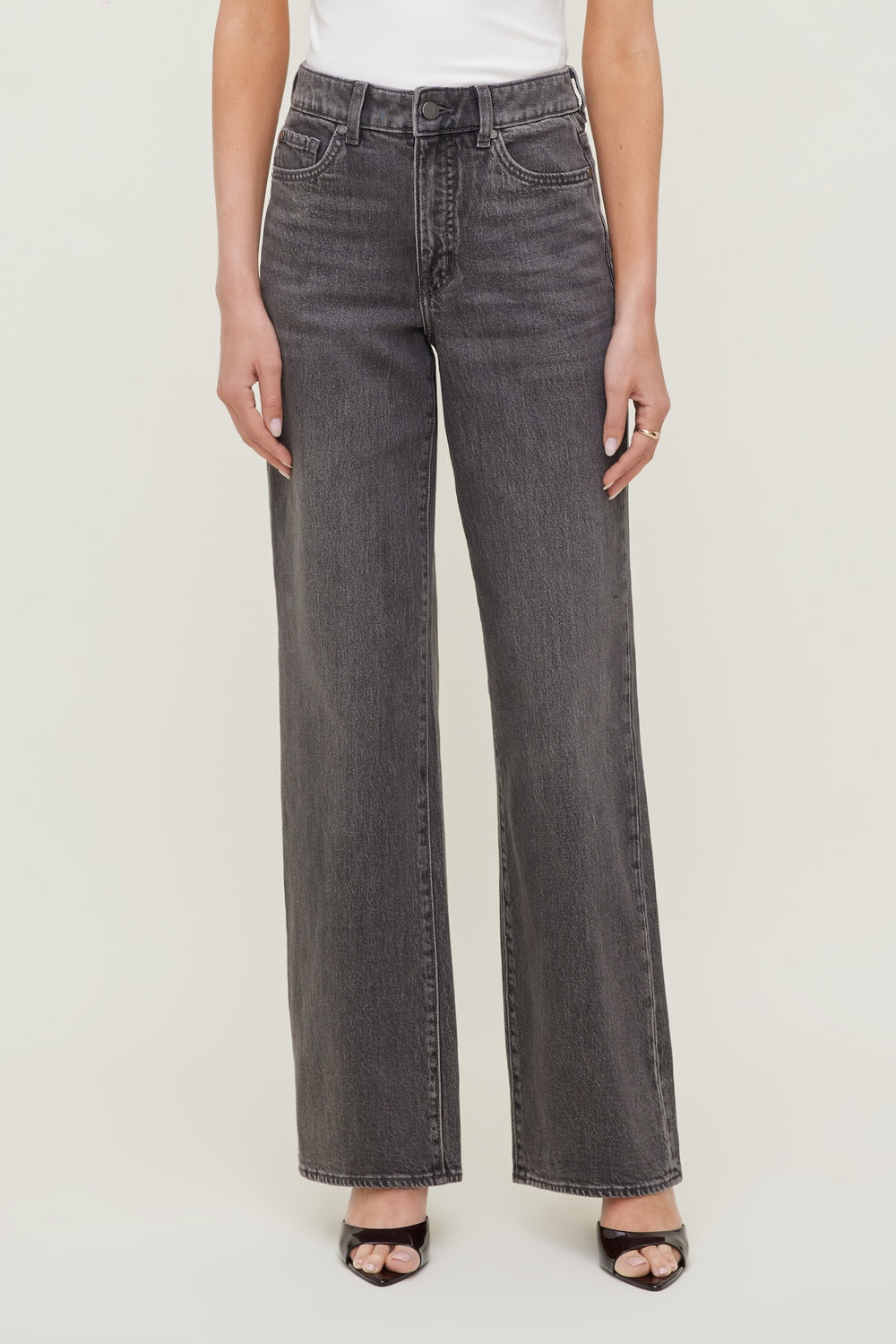 Dynamite Outlets | Heidi High Rise Wide Leg Jeans Black