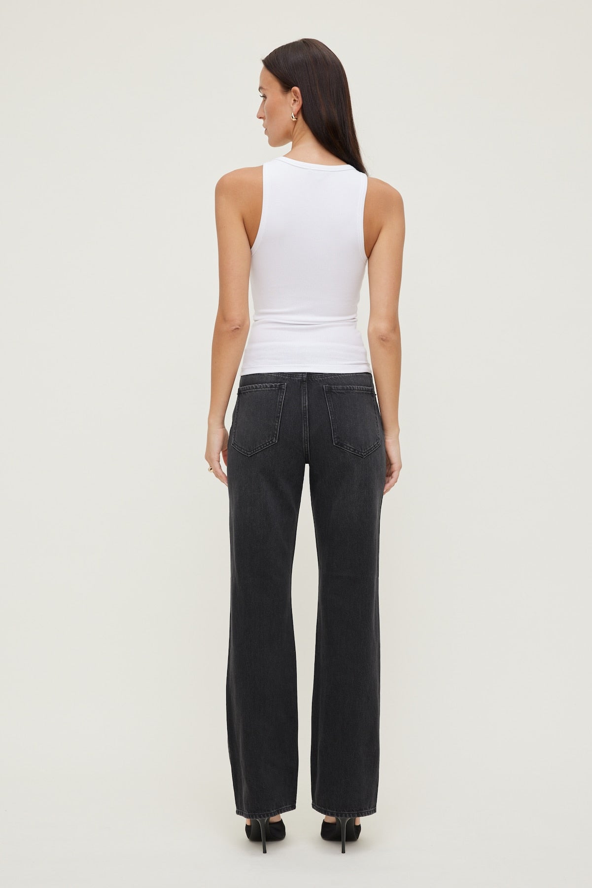 Dynamite US | Cara High Rise Straight Leg Jeans Black