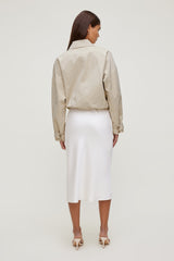 Dynamite Website Shop | Delila Satin Midi Skirt BEIGE