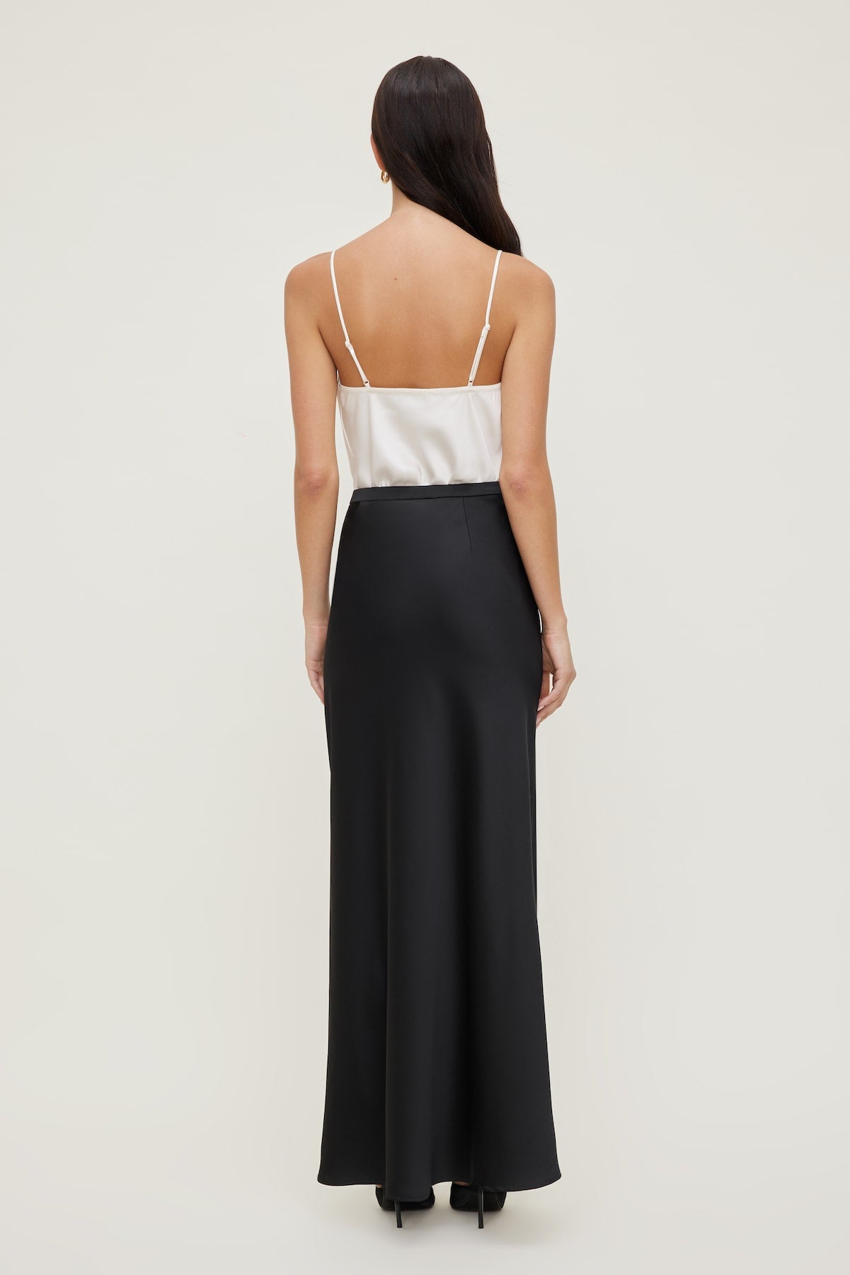 Dynamite Store | Satin Maxi Skirt Black