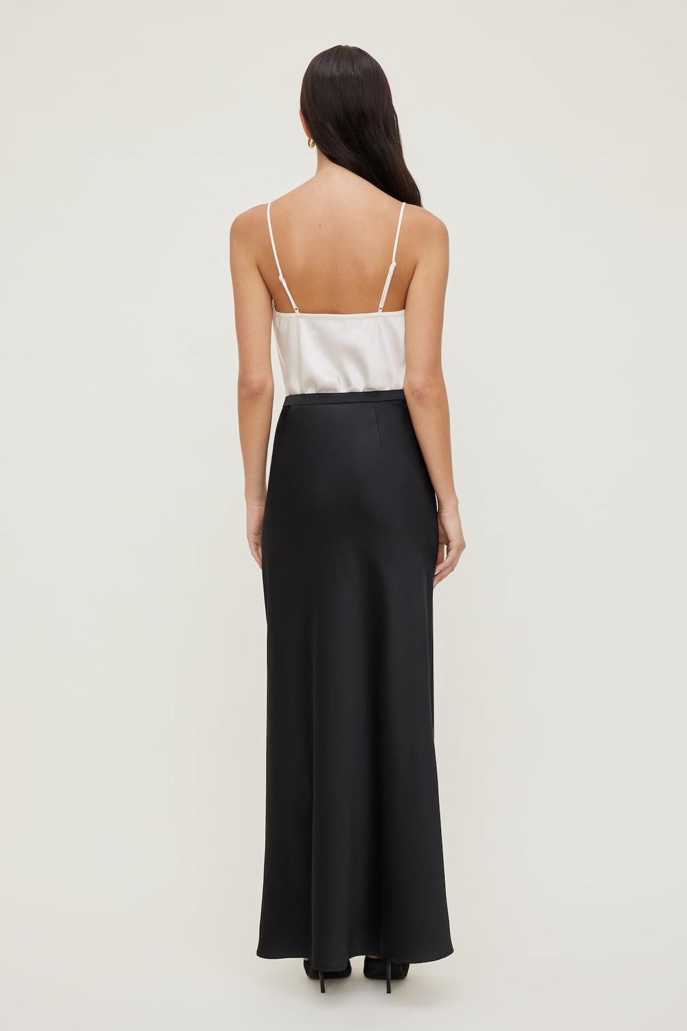 Dynamite Store | Satin Maxi Skirt Black