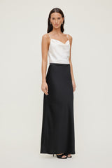 Dynamite Store | Satin Maxi Skirt Black