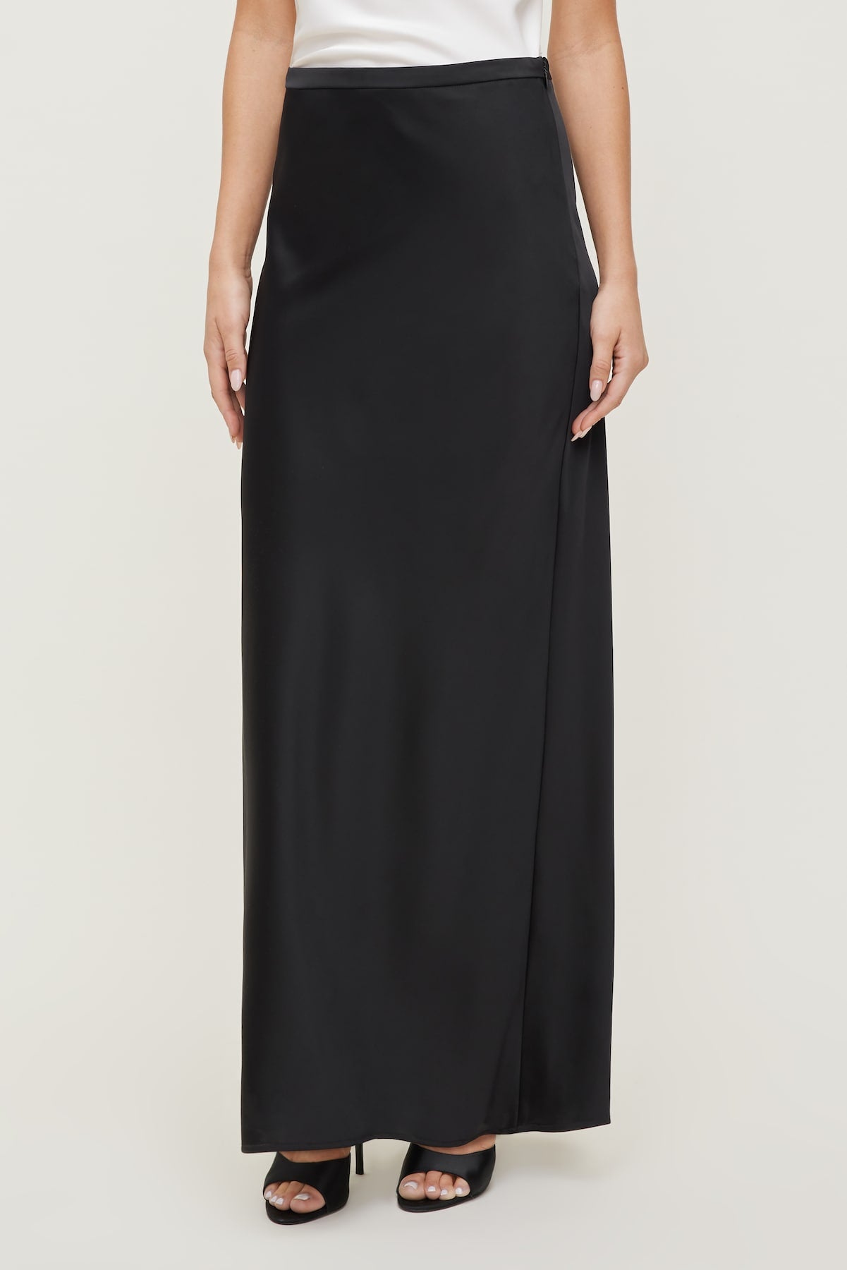 Dynamite Store | Satin Maxi Skirt Black