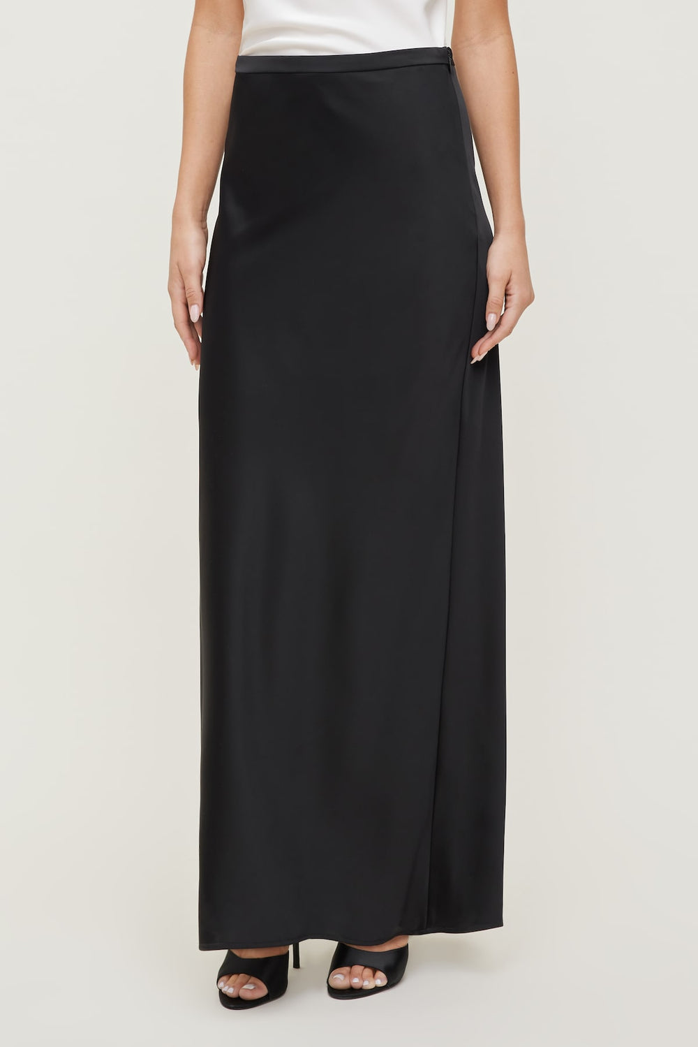 Dynamite Store | Satin Maxi Skirt Black
