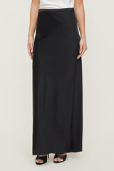 Dynamite Store | Satin Maxi Skirt Black