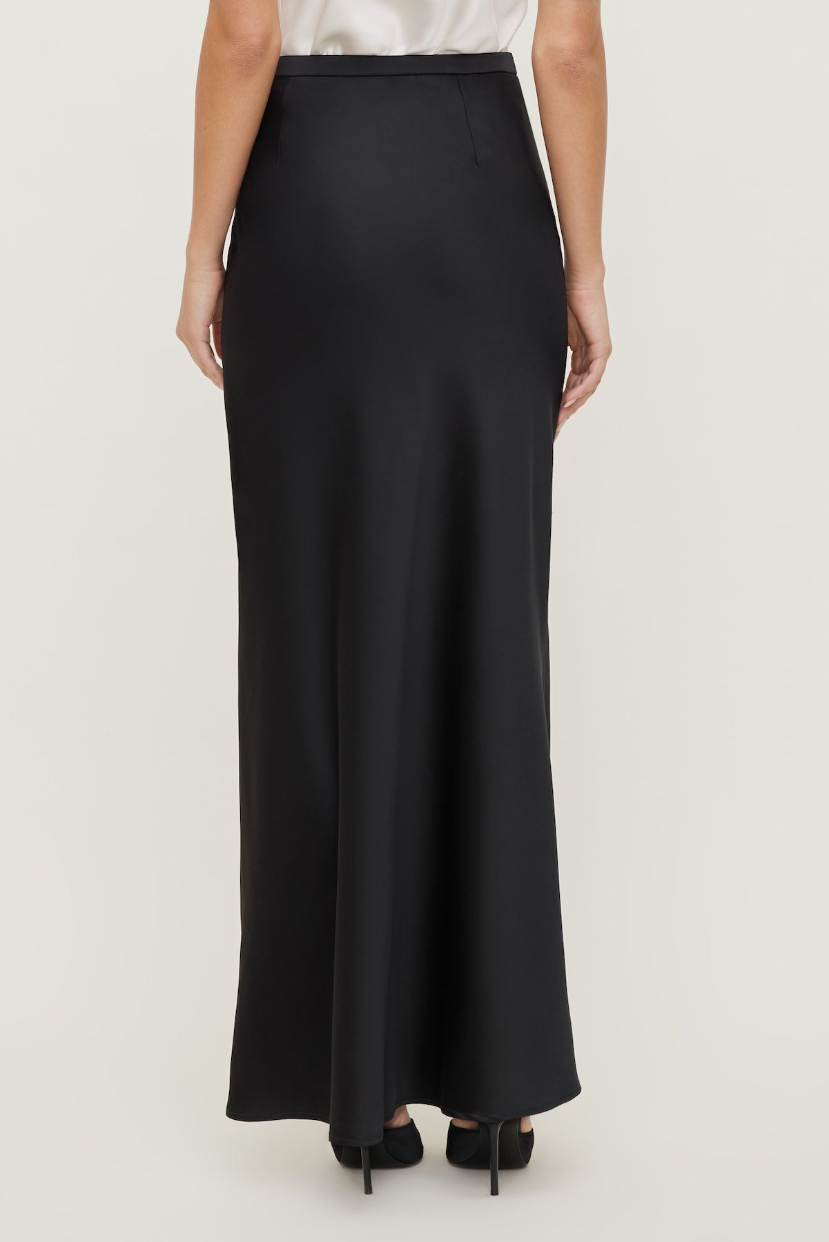 Dynamite Store | Satin Maxi Skirt Black