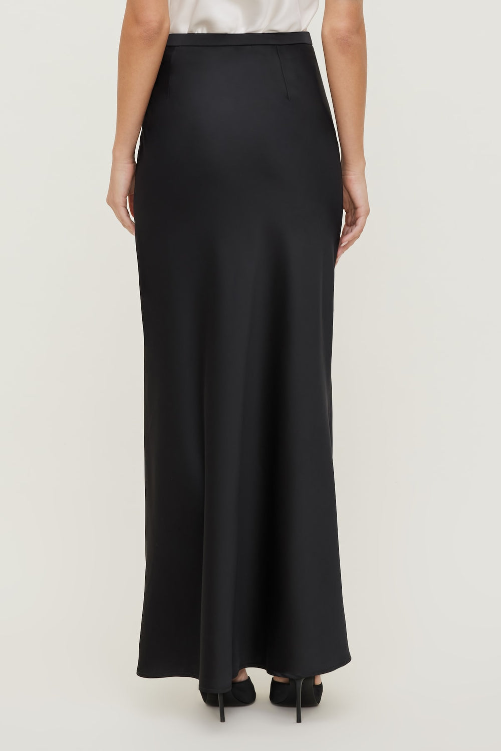 Dynamite Store | Satin Maxi Skirt Black