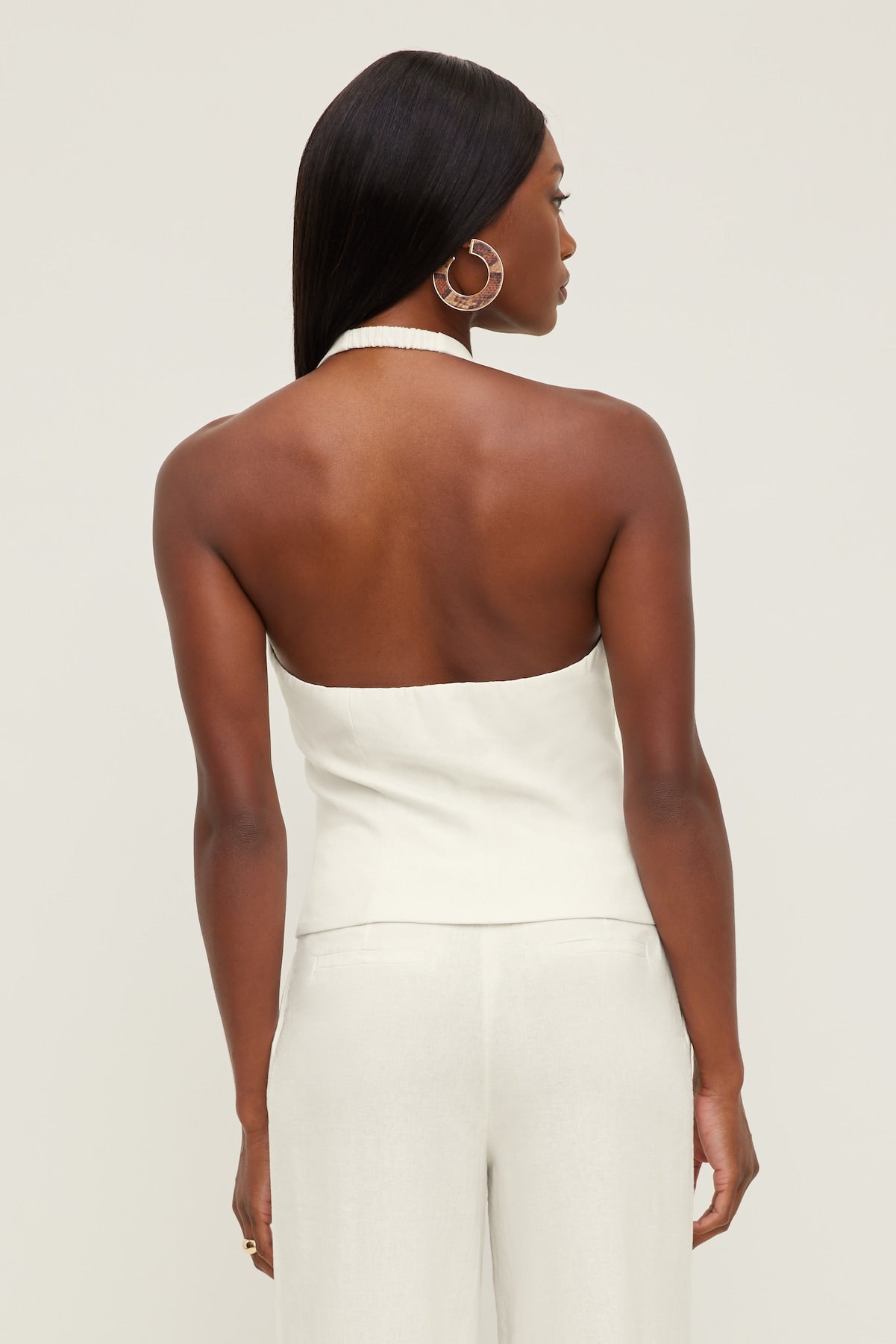Dynamite Online | Linen Halter Vest White