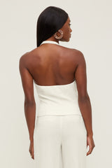Dynamite Online | Linen Halter Vest White