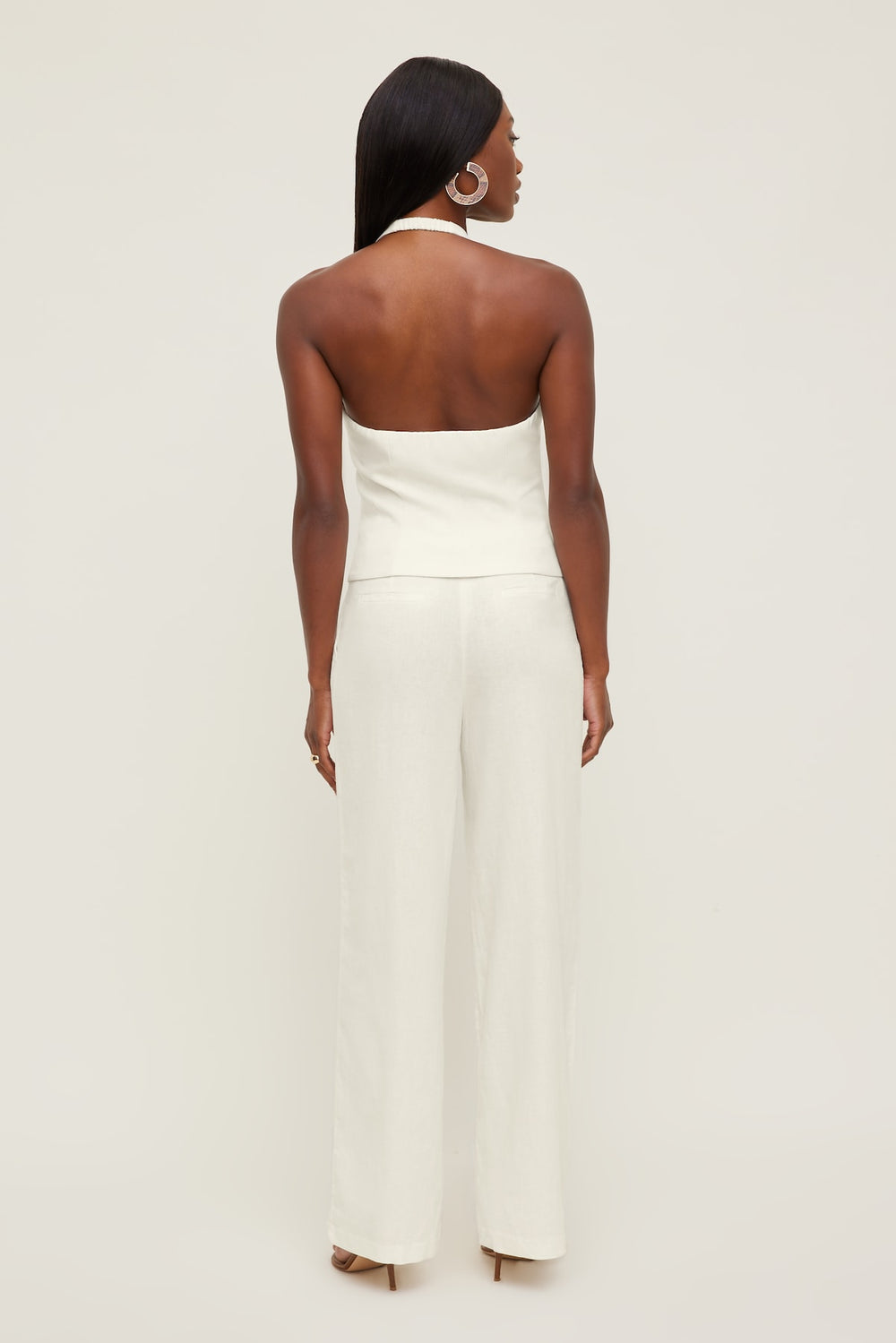 Dynamite Online | Linen Halter Vest White