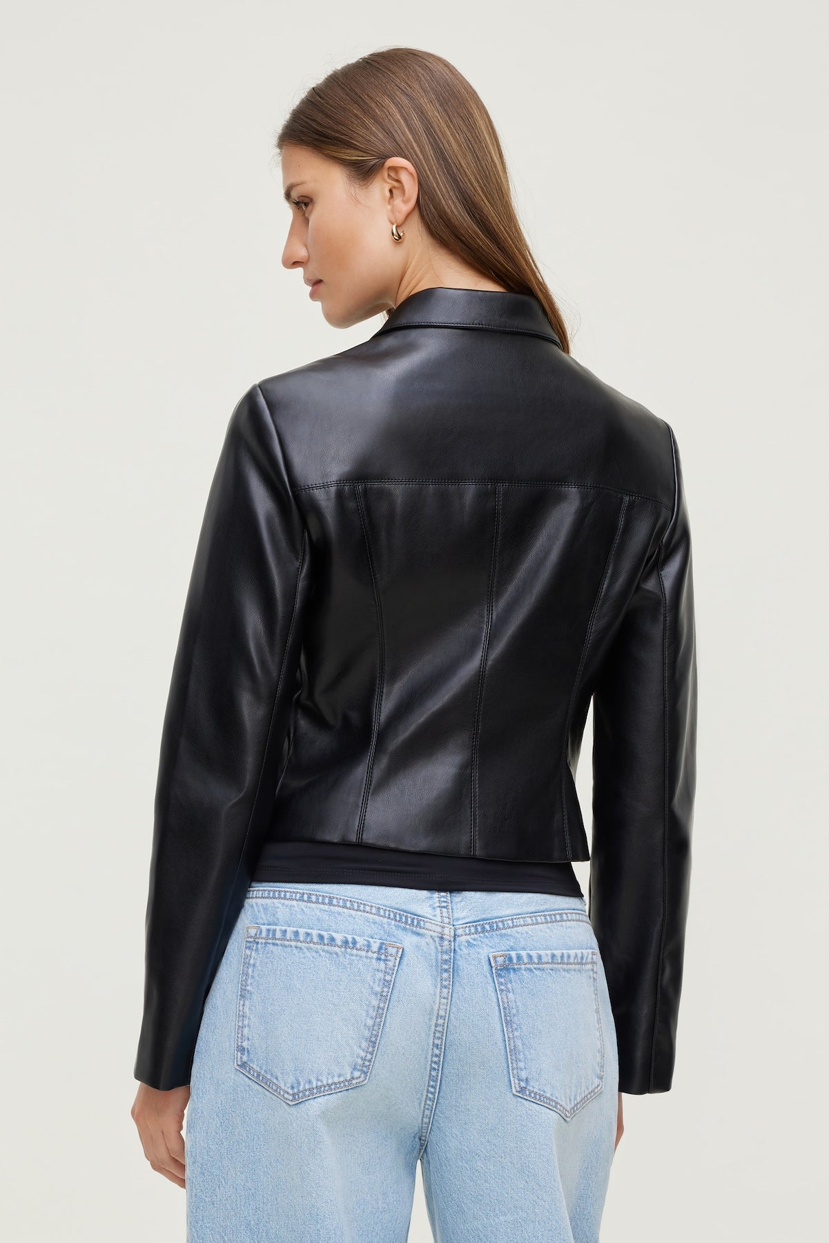 Dynamite Store | Charlotte Short Faux Leather Jacket Black