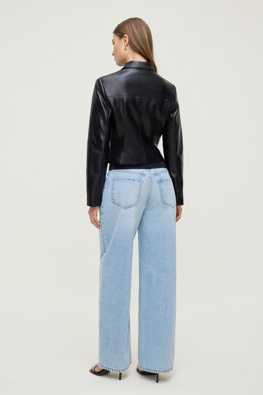 Dynamite Store | Charlotte Short Faux Leather Jacket Black