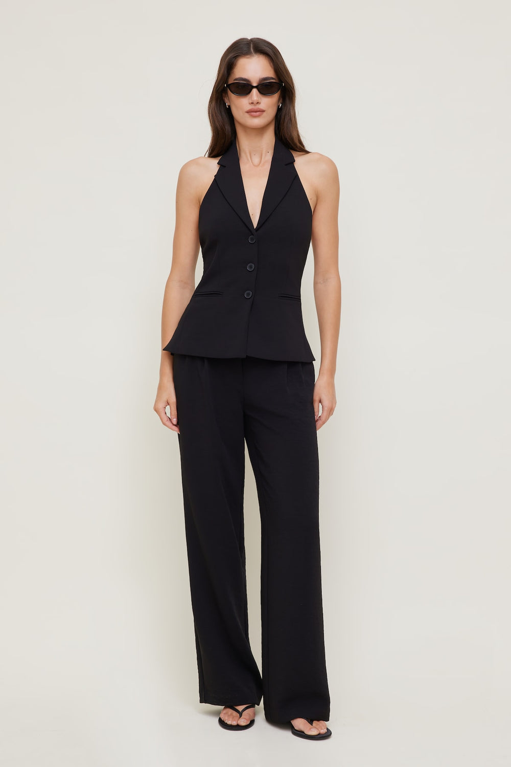 Dynamite Outlets | Halter Vest Black