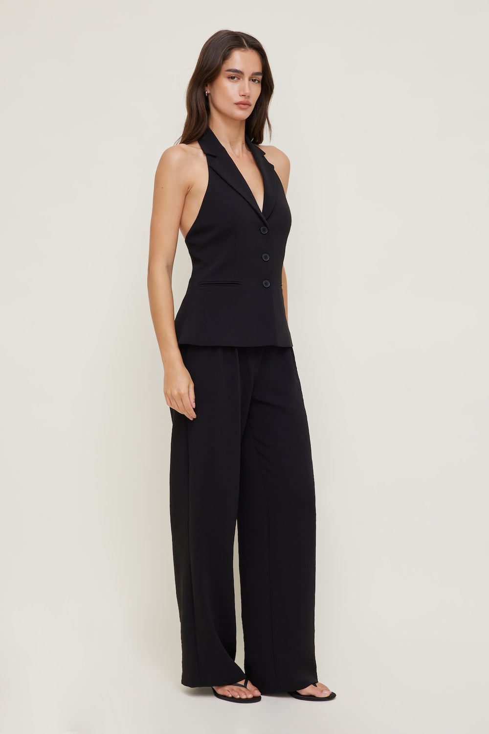 Dynamite Outlets | Halter Vest Black