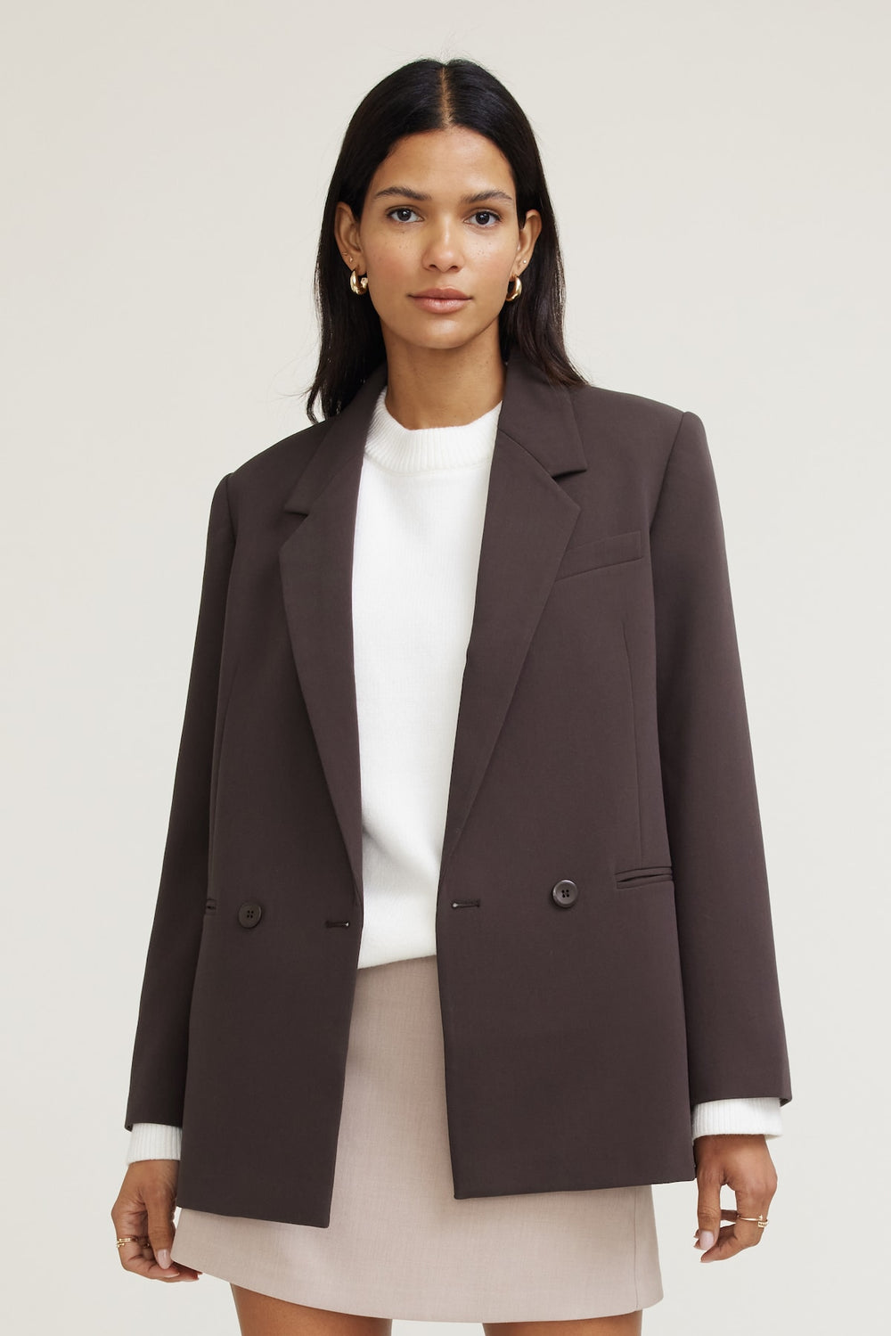 Dynamite Website Shop | Noa Oversized Blazer Brown