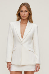 Dynamite Outlets | Anna Cinched Blazer Beige