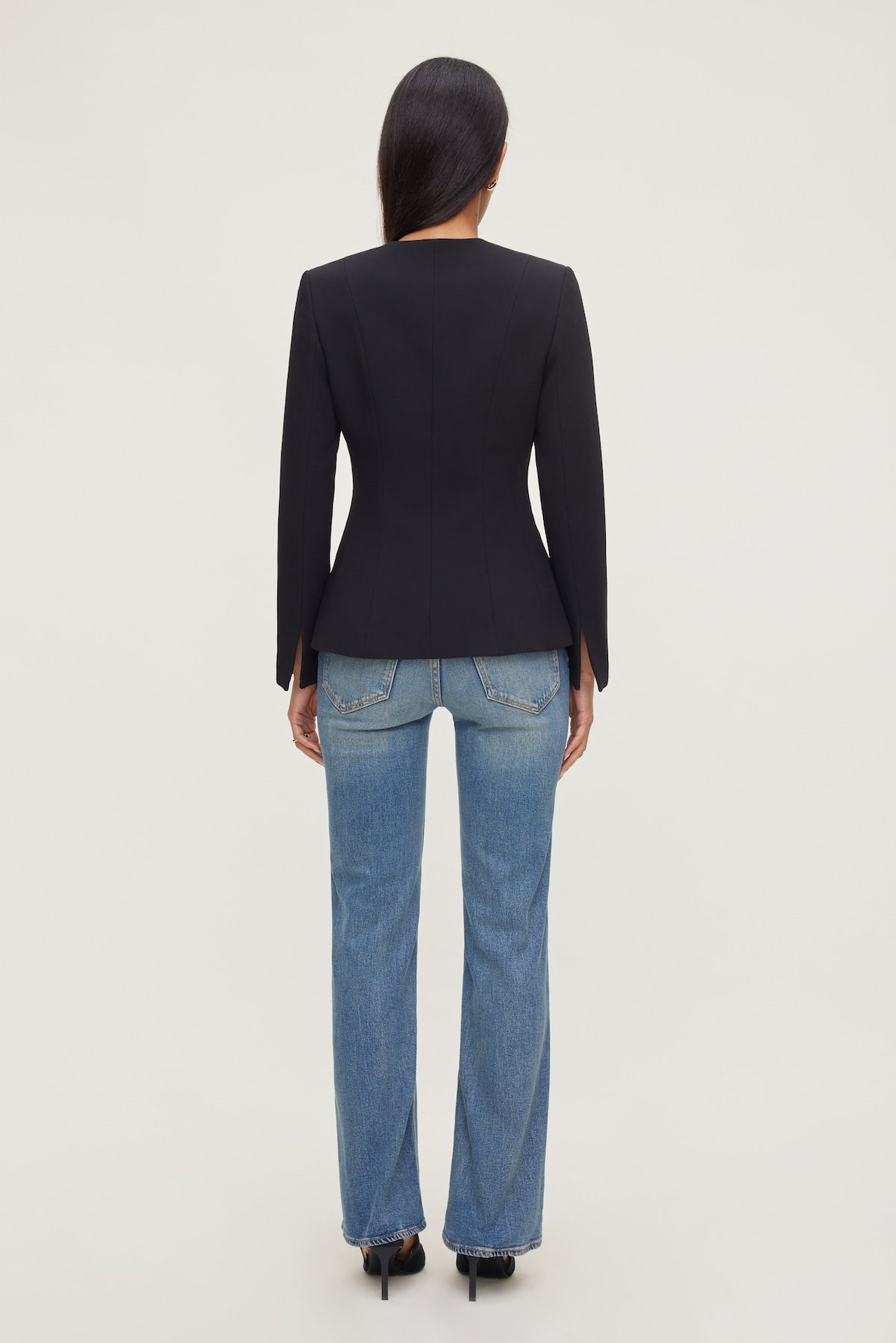 Dynamite US | Plunge Small Button Blazer Black