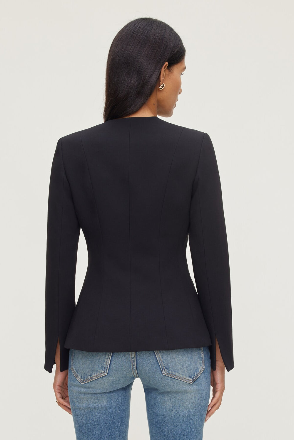 Dynamite US | Plunge Small Button Blazer Black