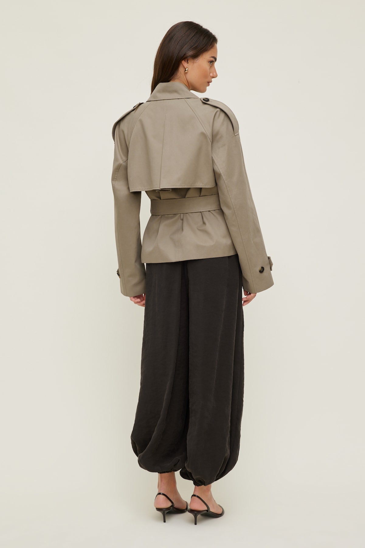 Dynamite Online | Remi Short Trench Coat Brown