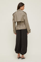 Dynamite Online | Remi Short Trench Coat Brown